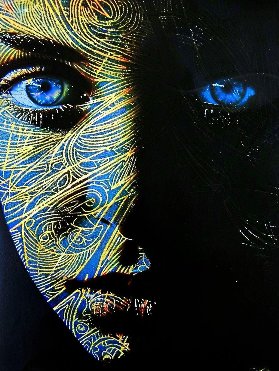 Celestial Blue Golden Portraits - Image 4
