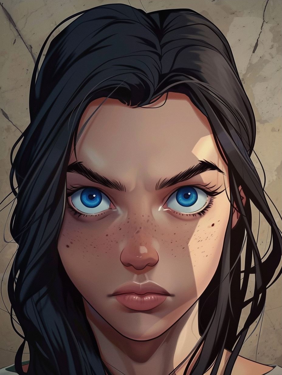 Azure Gaze Digital Art 2 - Image 3