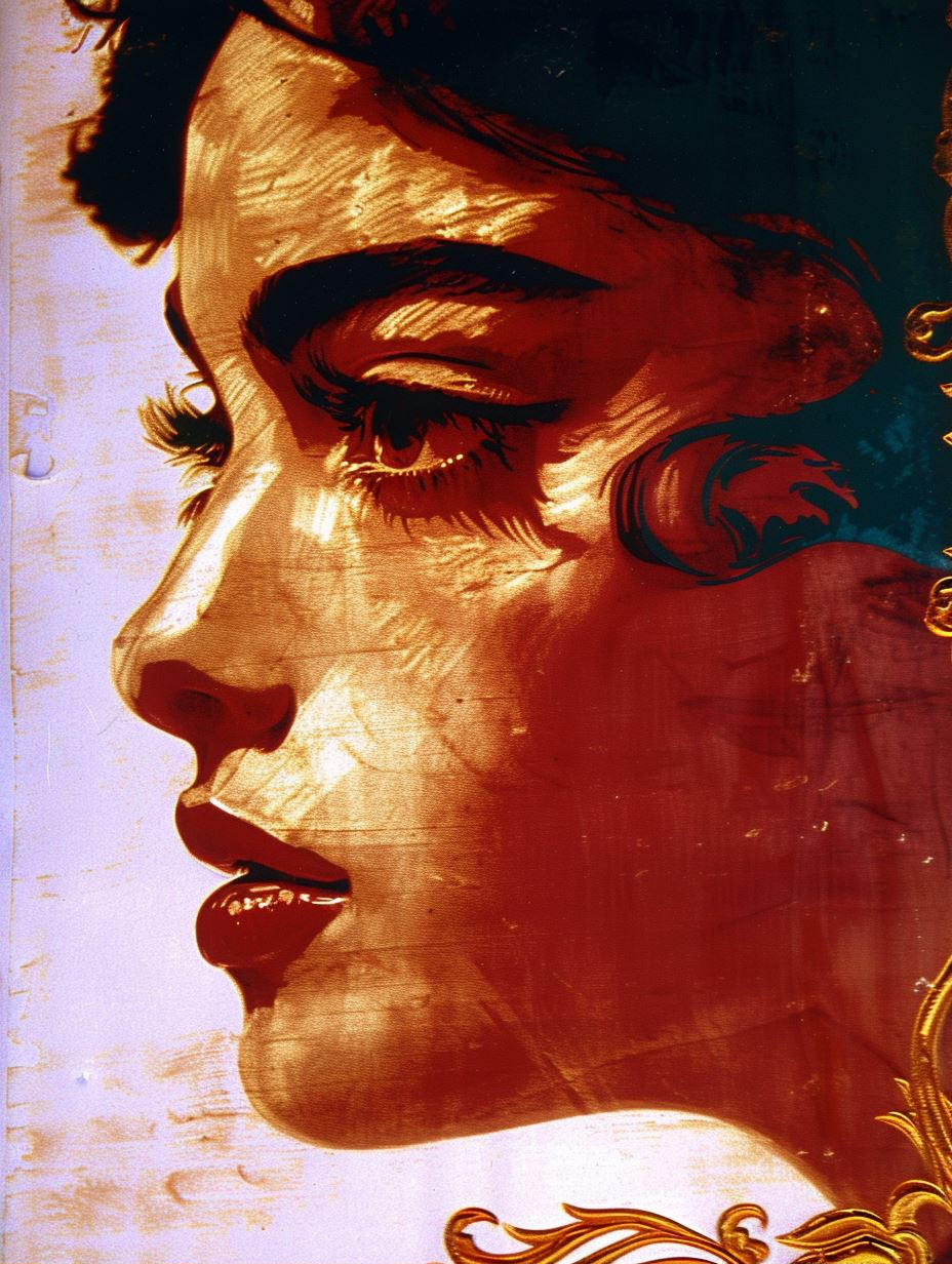 Gilded Ethereal Portrait in Gold - Image 1