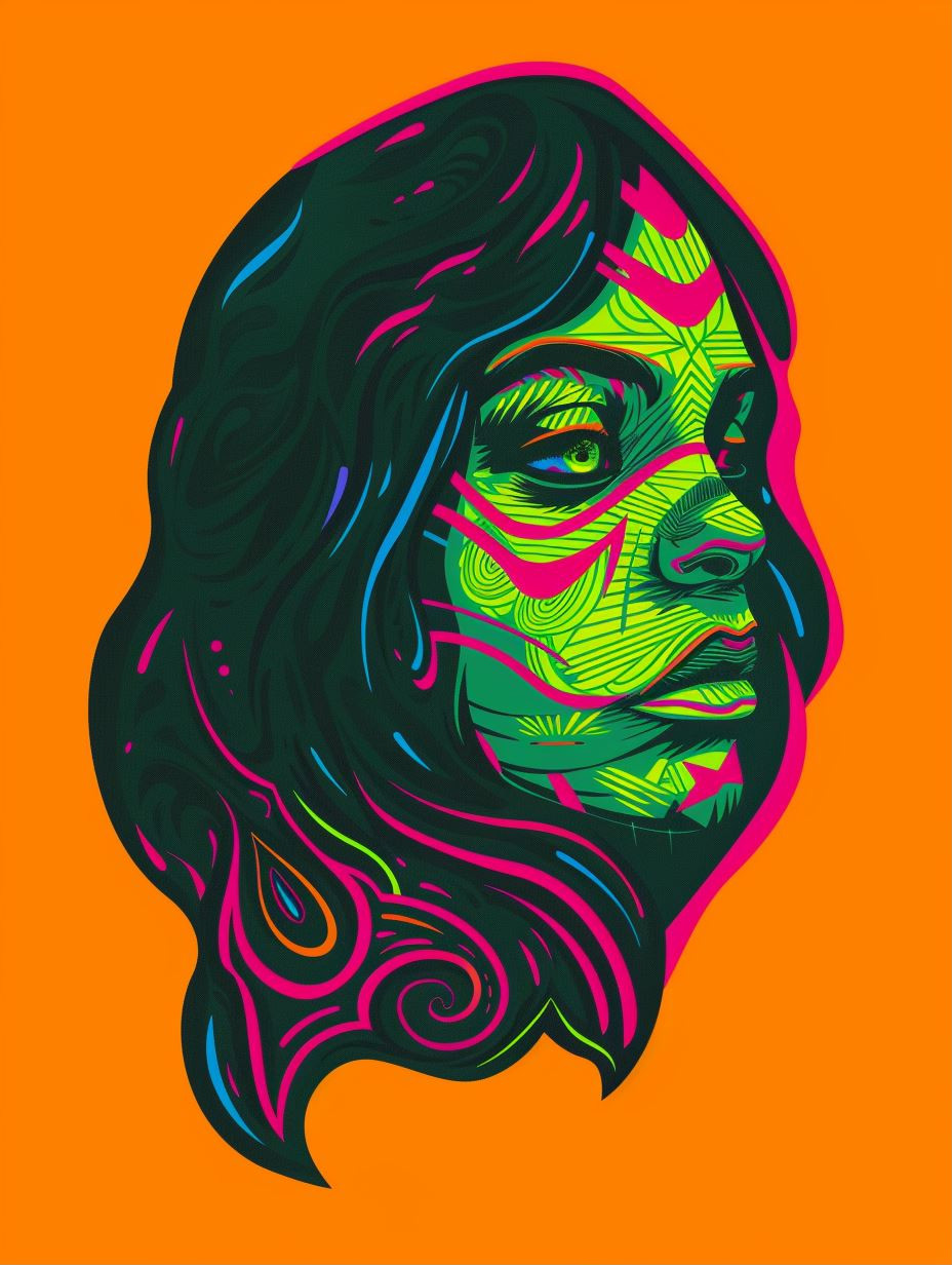 Neon Visions: Surreal Female Portraits - Image 1