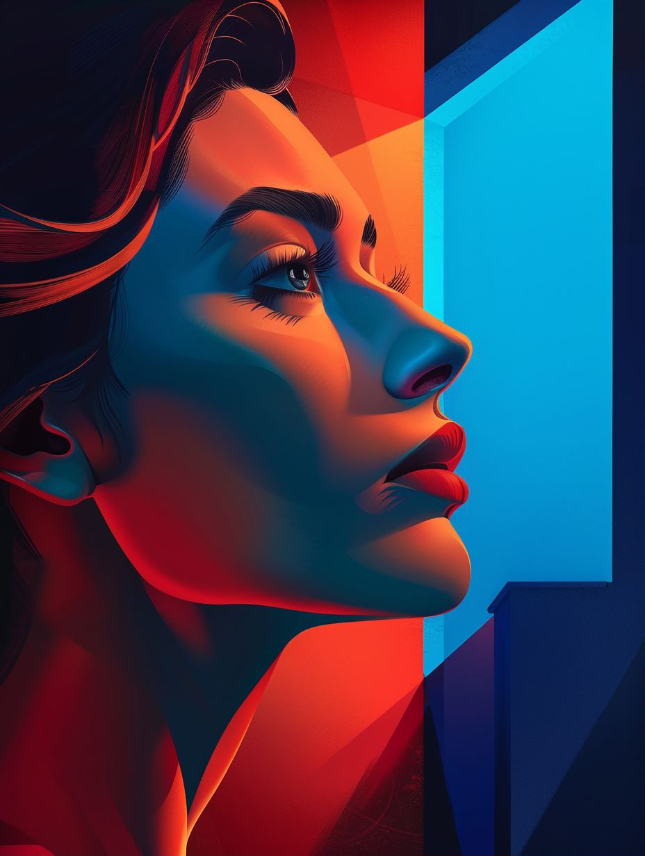 Neon Dreams: A Study in Contrast - Image 1