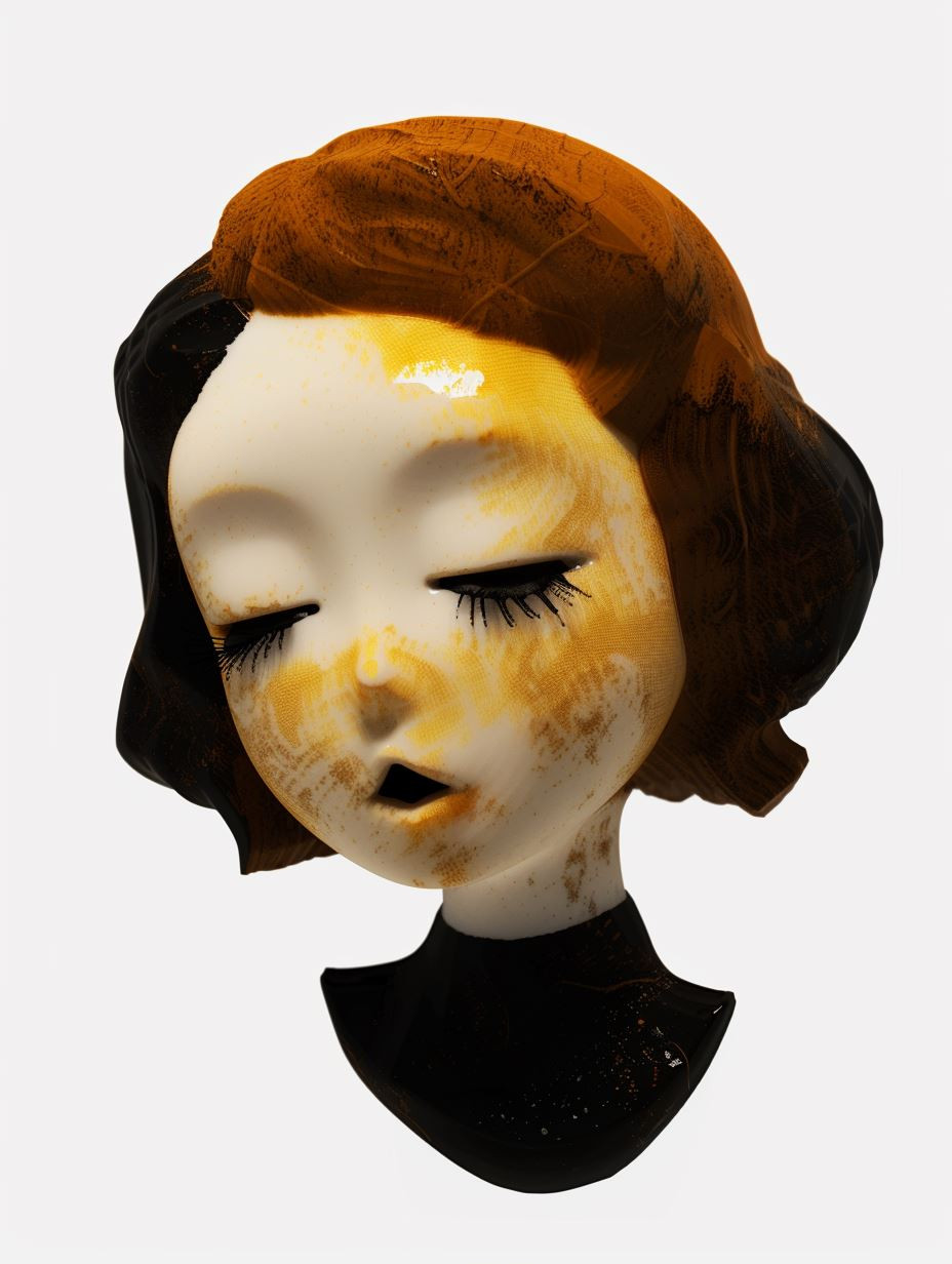 Glossy Porcelain Dream Portrait - Image 2
