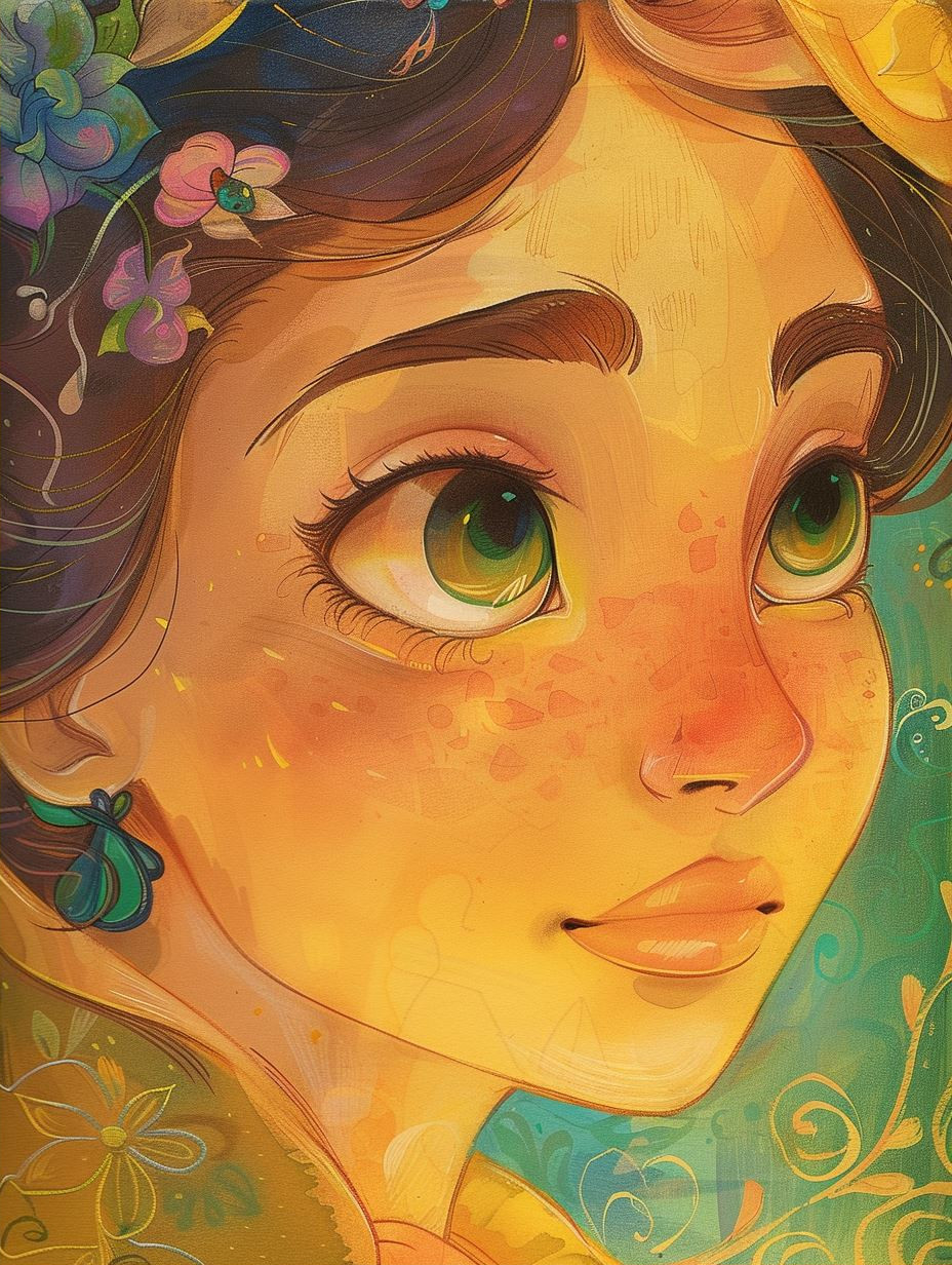 Golden Ethereal Veiled Portrait - Image 2