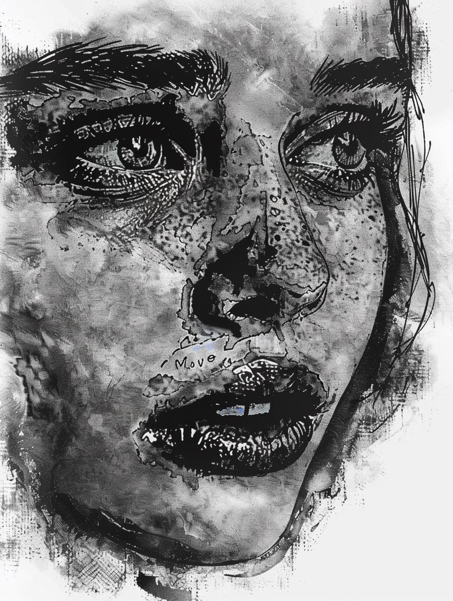 Gritty Charcoal Portrait Study - Image 2