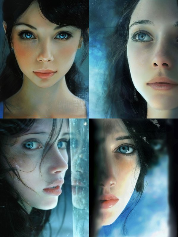 Ethereal Gaze of the Azure Soul