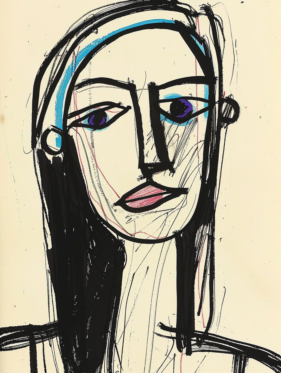 Abstract Cubist Female Portraits - Image 3