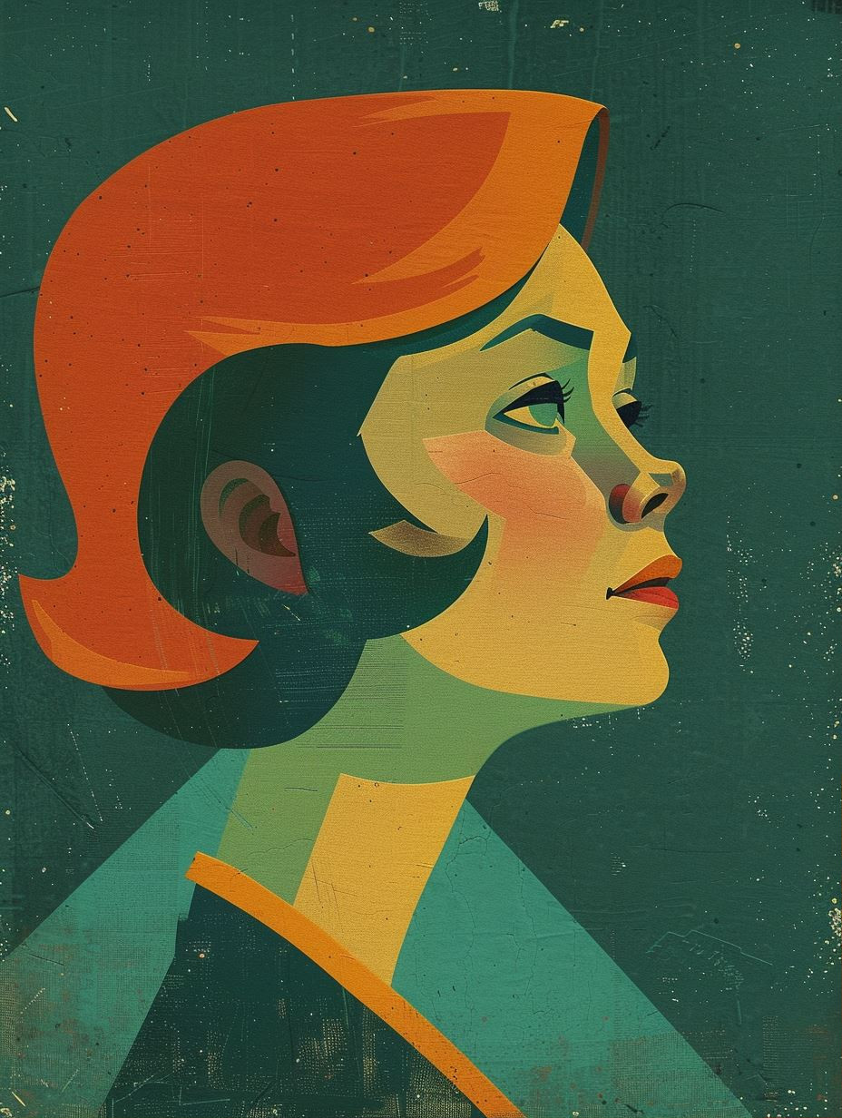 Geometric Portraits in Bold Color - Image 1