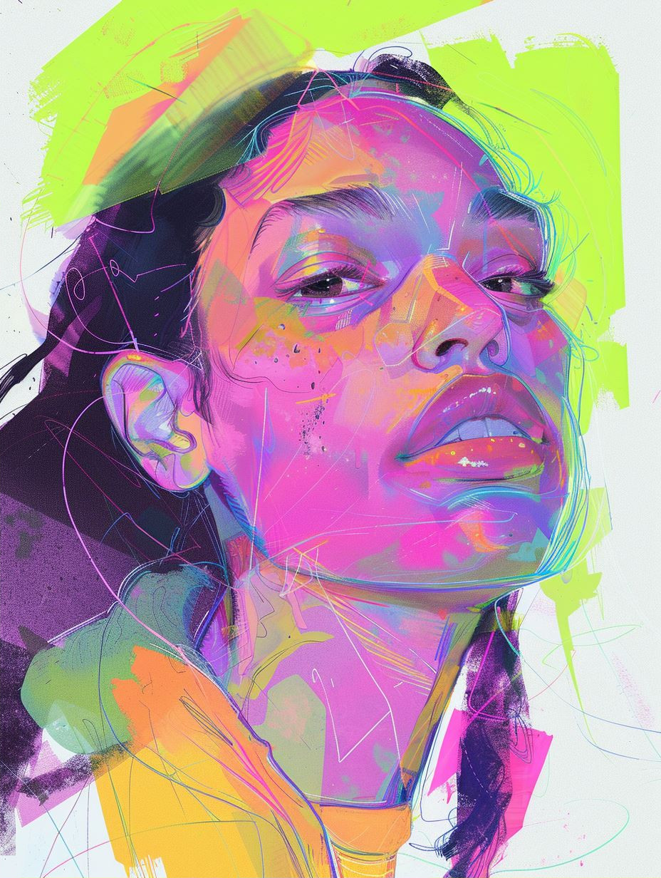 Neon Dreams: A Prism of Portraits - Image 2