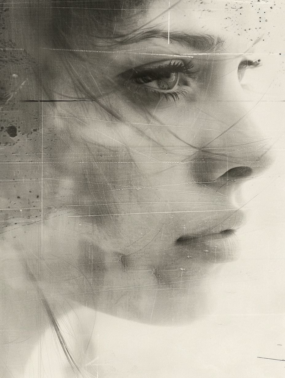 Fragmented Gaze in Sepia - Image 2