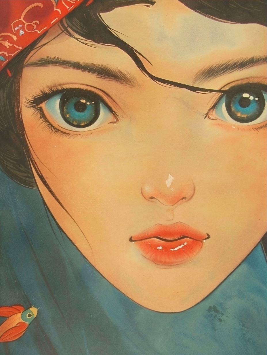 Ethereal Gaze in Watercolor - Image 3