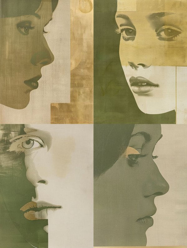 Vintage Gilded Portrait Study
