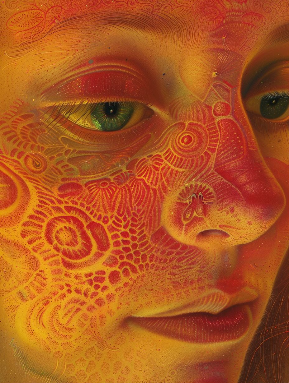 Psychedelic Neon Facial Portraits - Image 1