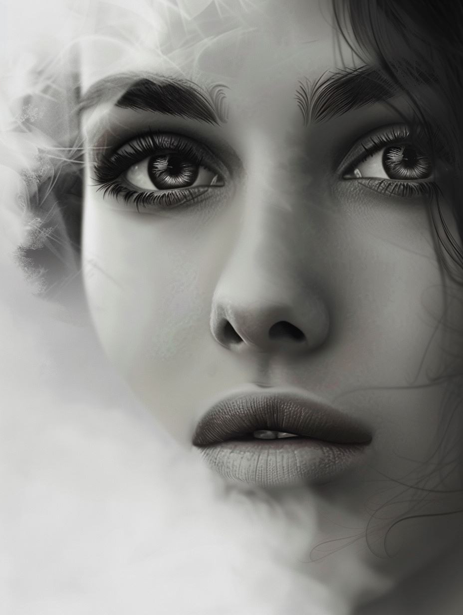 Ethereal Gazes in Monochrome - Image 2