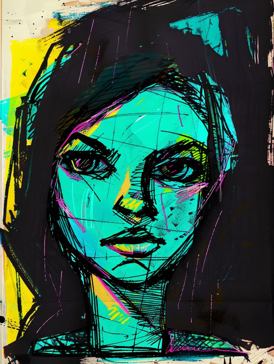 Neon Noir Portrait Sketches - Image 3