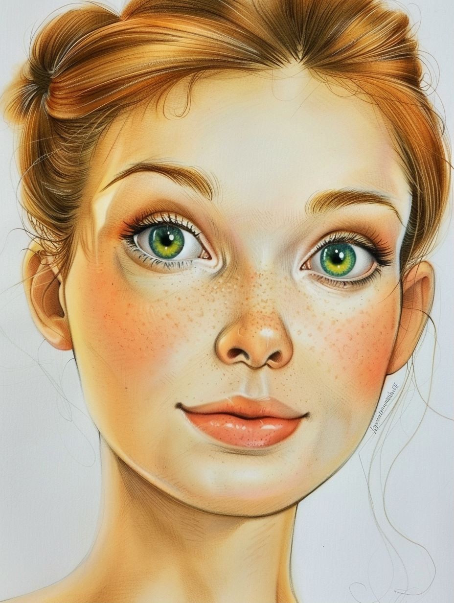 Sun-Kissed Freckled Portrait Study