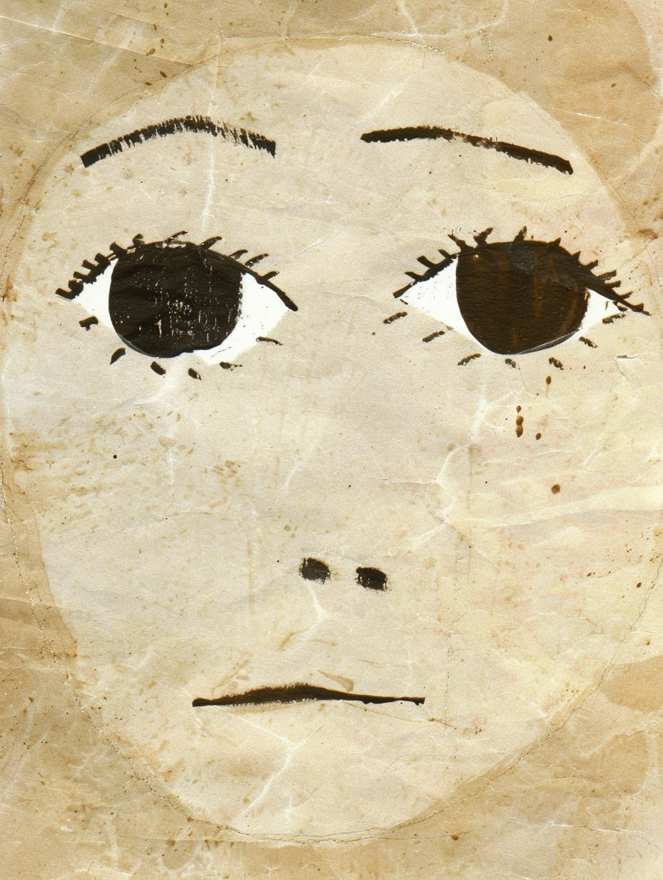 Rustic Ink Portrait on Parchment - Image 4