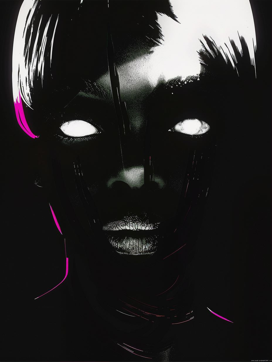 Neon Noir Shadow Portrait
