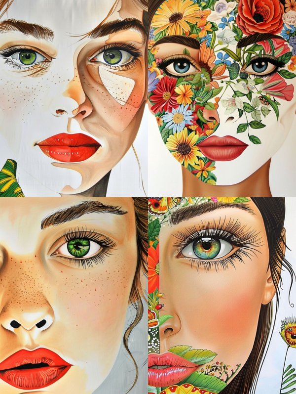 Floral Fusion Portraits