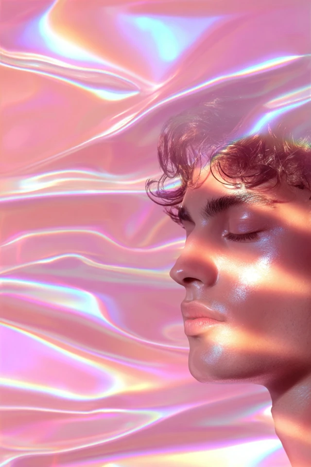 Iridescent Dreams in Pastel Pink - Image 1