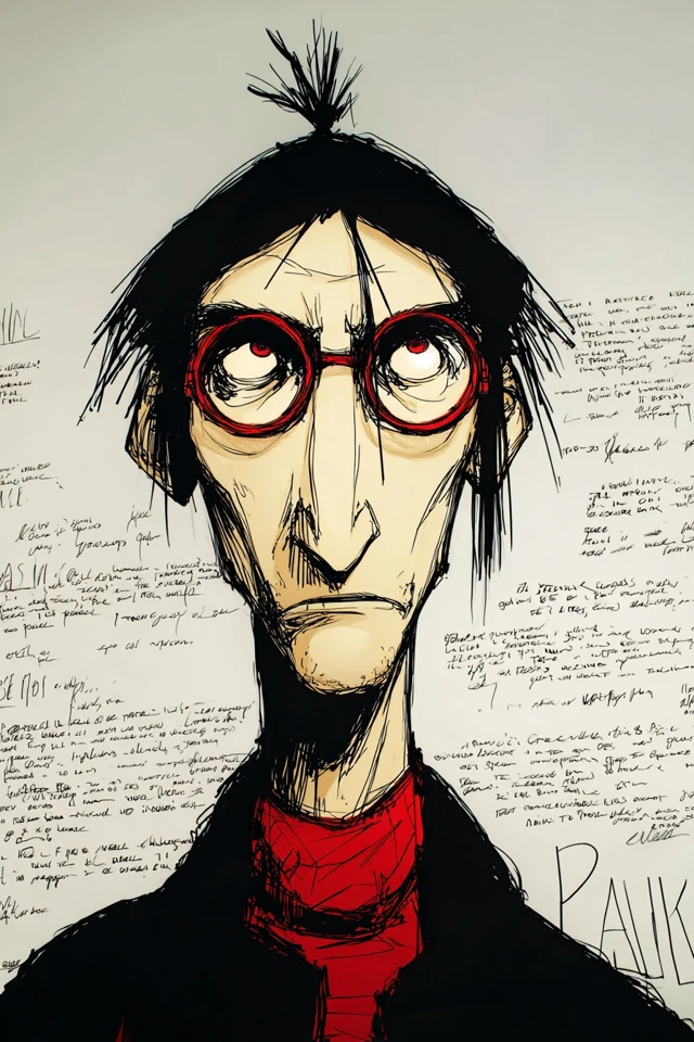 Eccentric Ink Portrait - Image 1