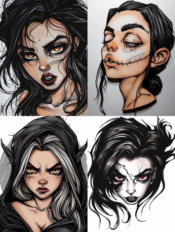 Dark Gothic Female Portrait Series