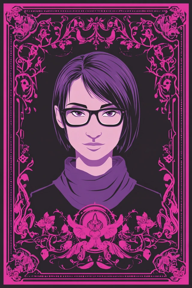 Neon Gothic Portrait - Image 1