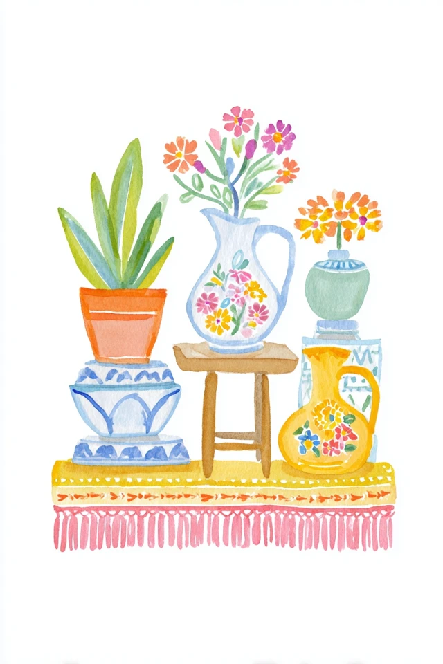 Whimsical Watercolor Portrait - Image 3