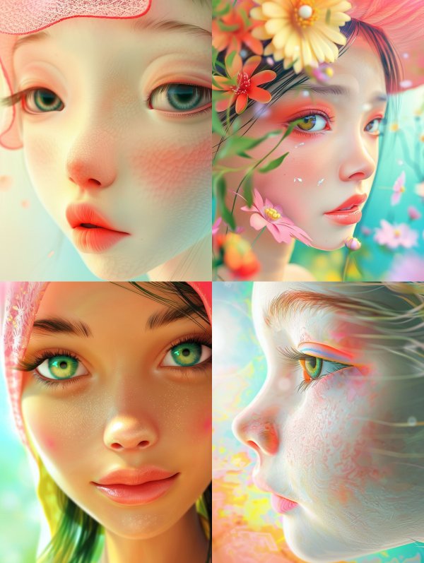 Ethereal Visions of Digital Beauty