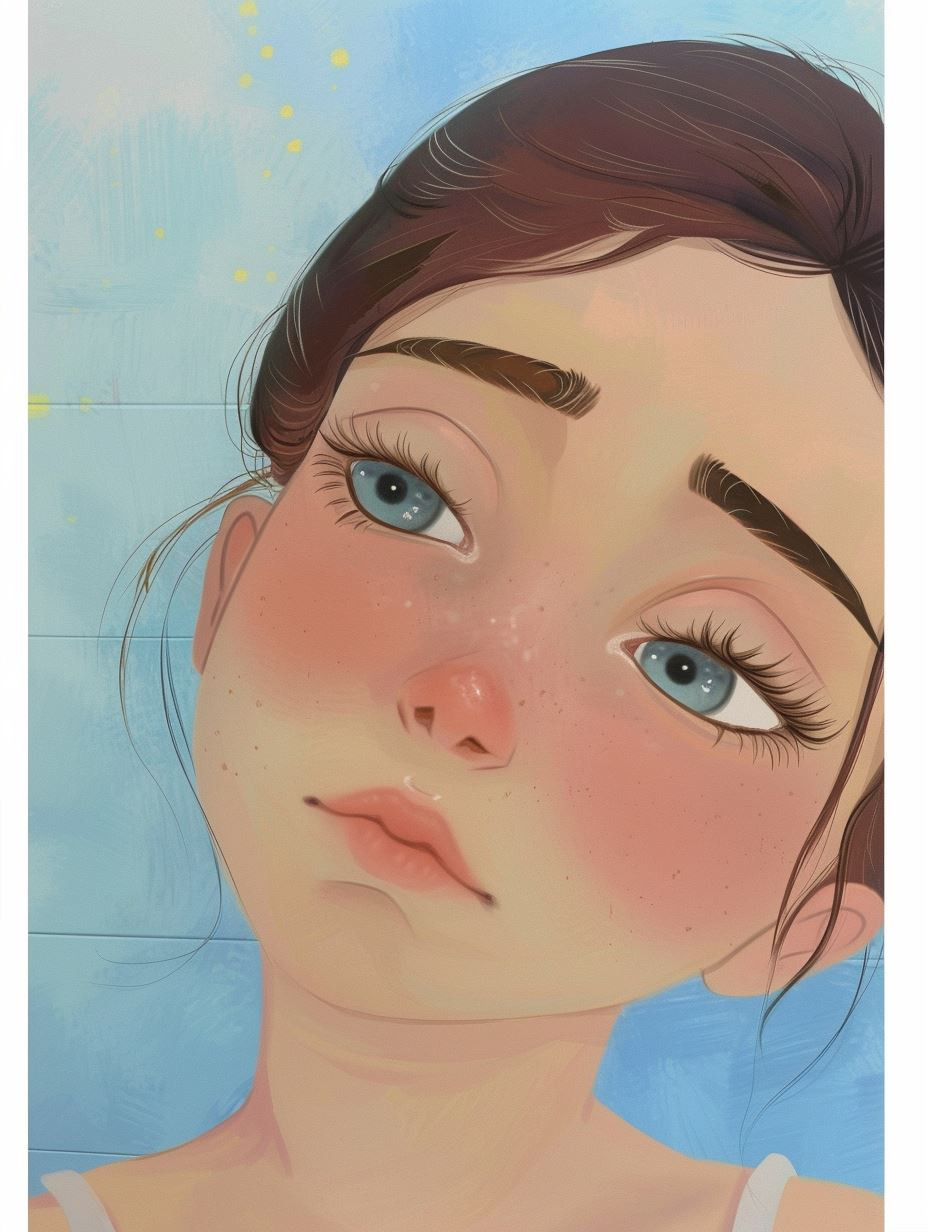 Ethereal Blue Gaze Portraits - Image 2