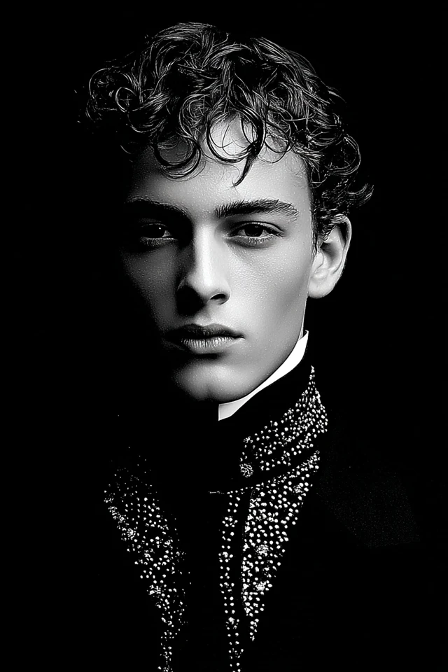 Noir Elegance: A Study in Monochrome - Image 1