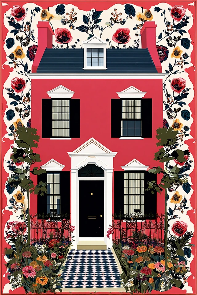 Crimson Floral Elegance - Image 6
