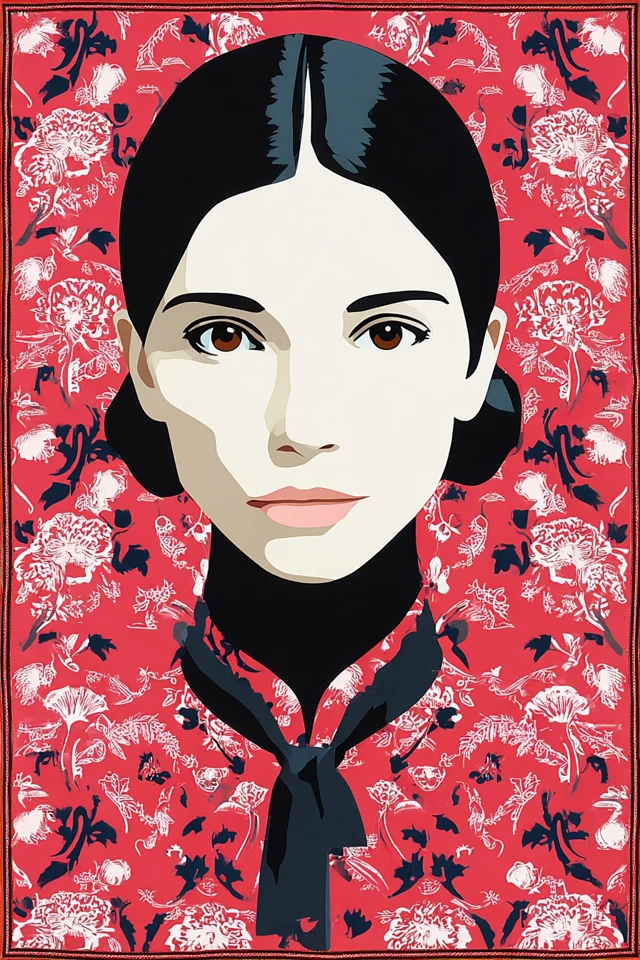 Crimson Floral Elegance - Image 1