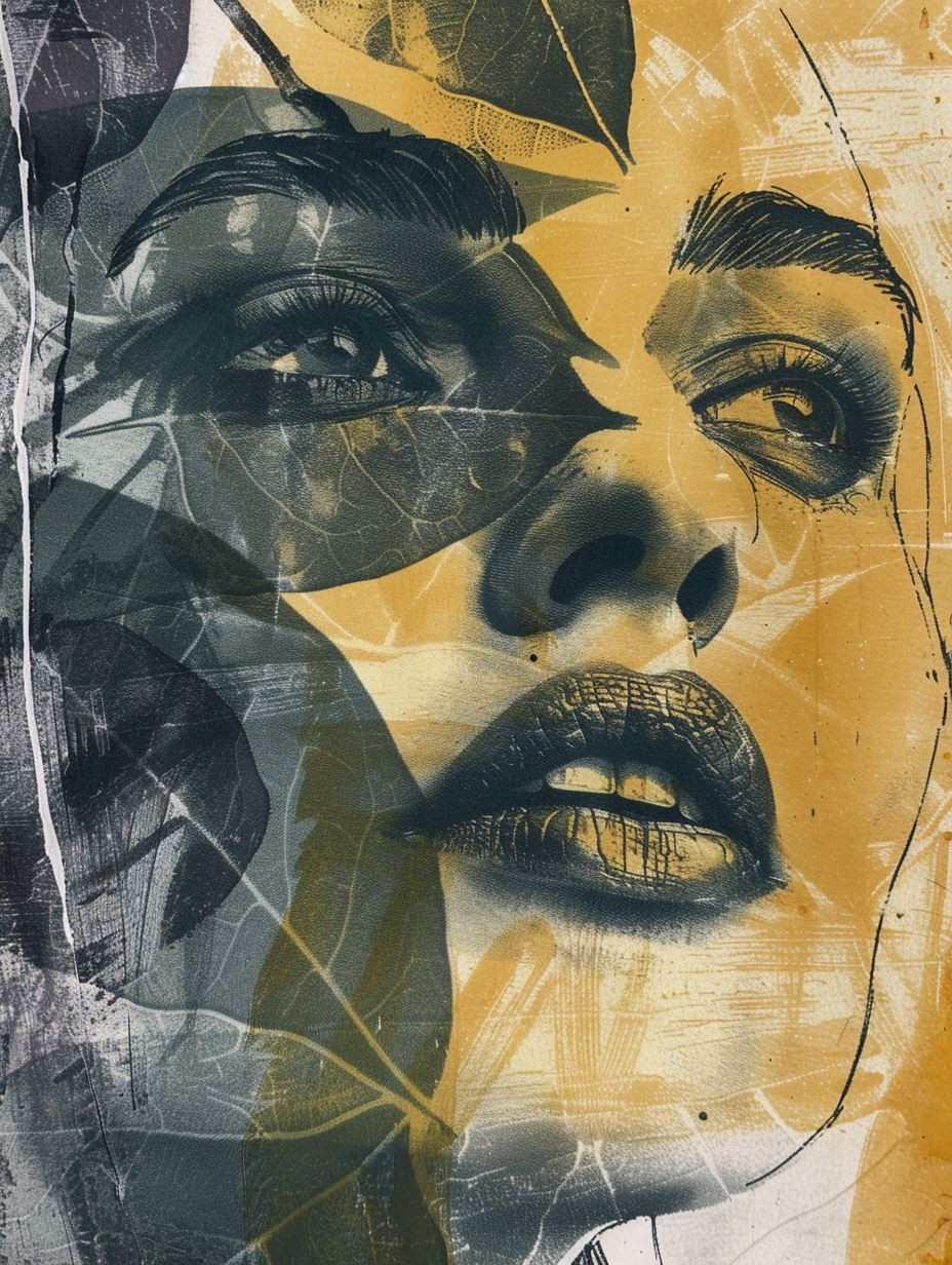 Fragmented Golden Portrait Studies