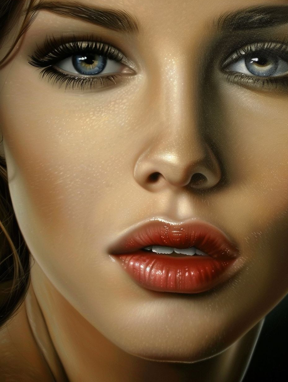 Melancholy Gaze of Crimson Hair - Image 3