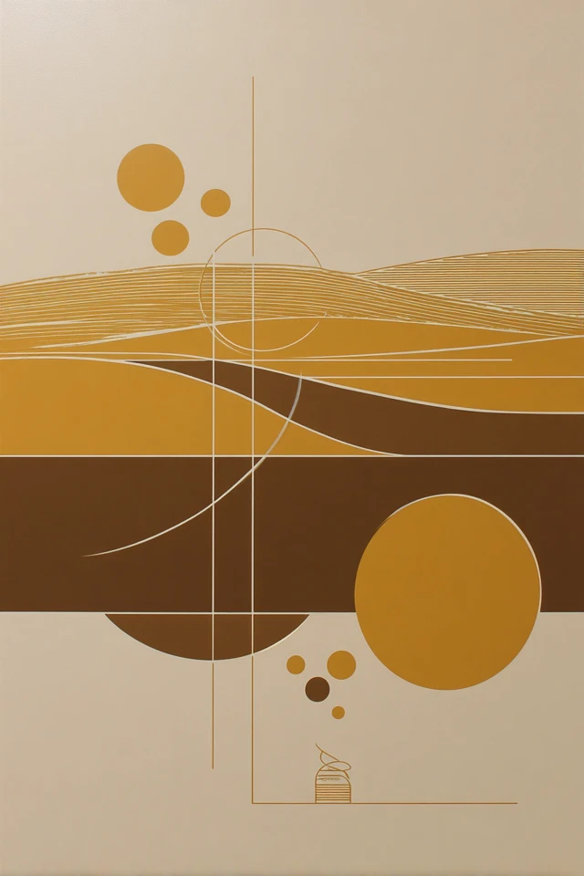 Golden Elegance: A Study in Ochre - Image 2