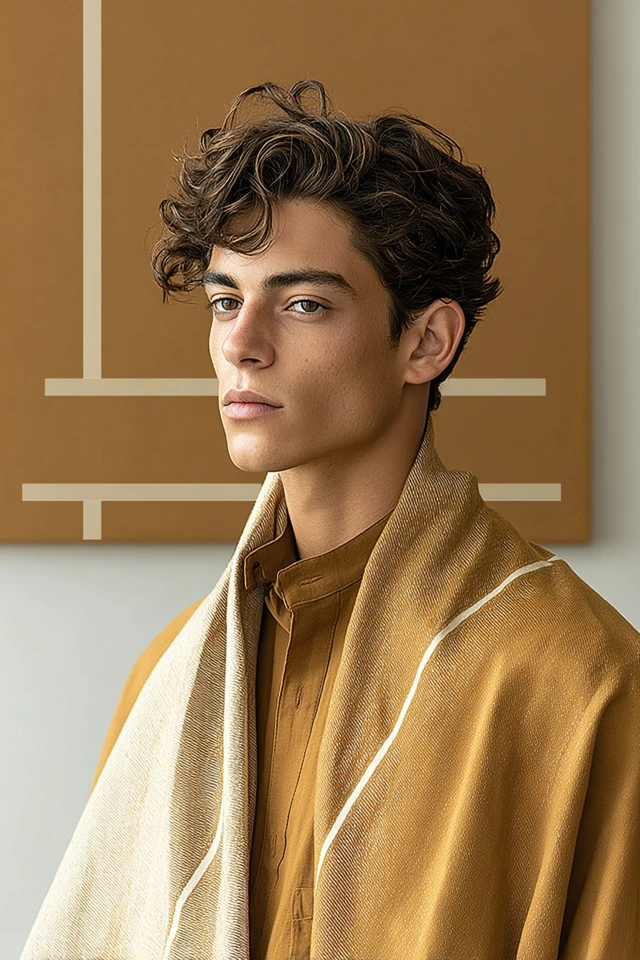 Golden Elegance: A Study in Ochre - Image 1