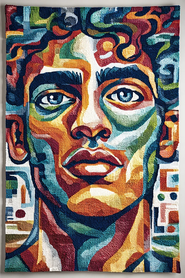 Prismatic Woven Portrait - Image 1