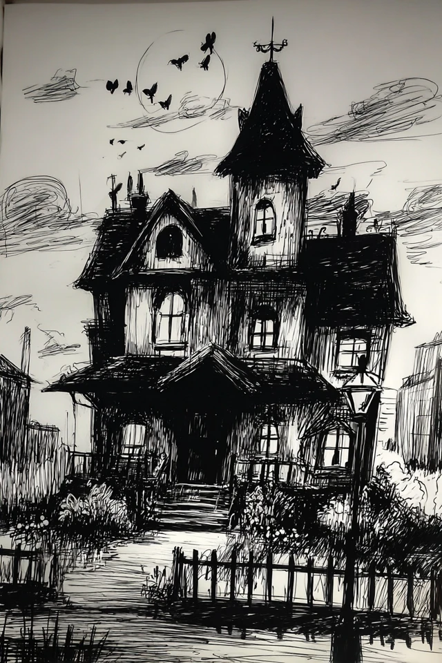 Ink and Shadow: A Gothic Sketchbook - Image 6