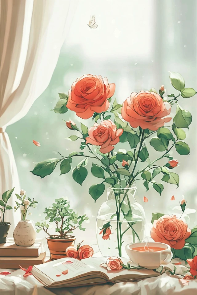 Serene Botanical Muse - Image 3