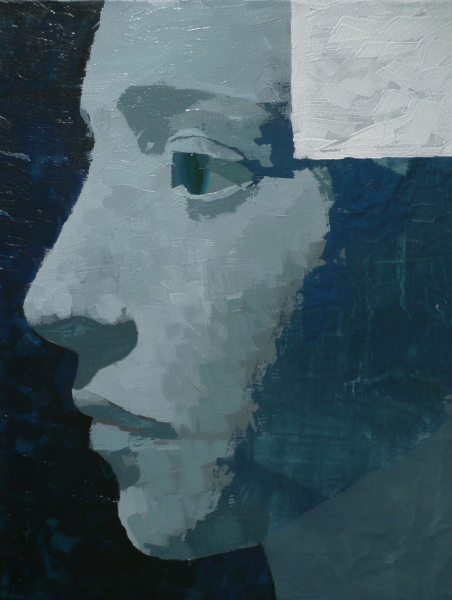 Melancholy in Muted Blue - Image 1