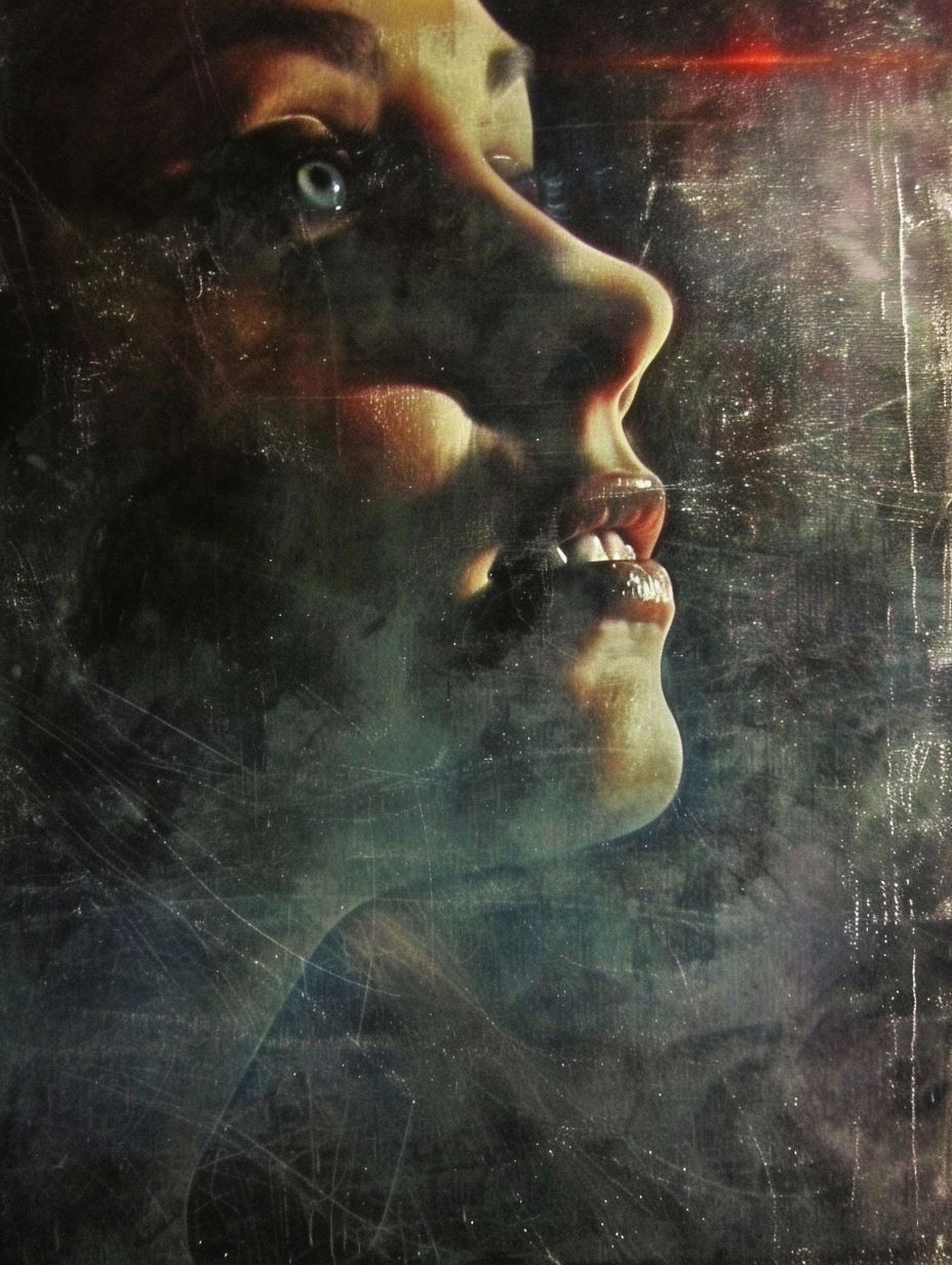 Ethereal Shadow Noir Portrait - Image 2
