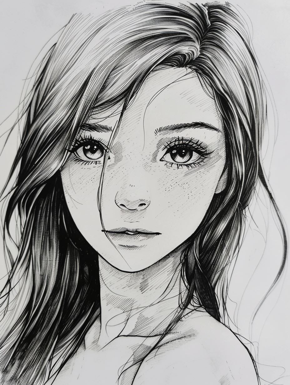 Whispers of Ink: Emotional Manga Portraits - Image 1