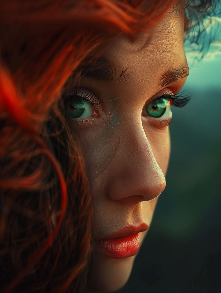 Ethereal Gaze at Golden Hour - Image 3