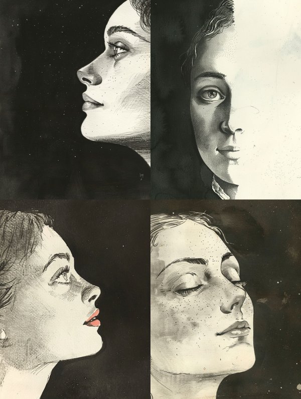 Shadows and Light: Four Female Portraits
