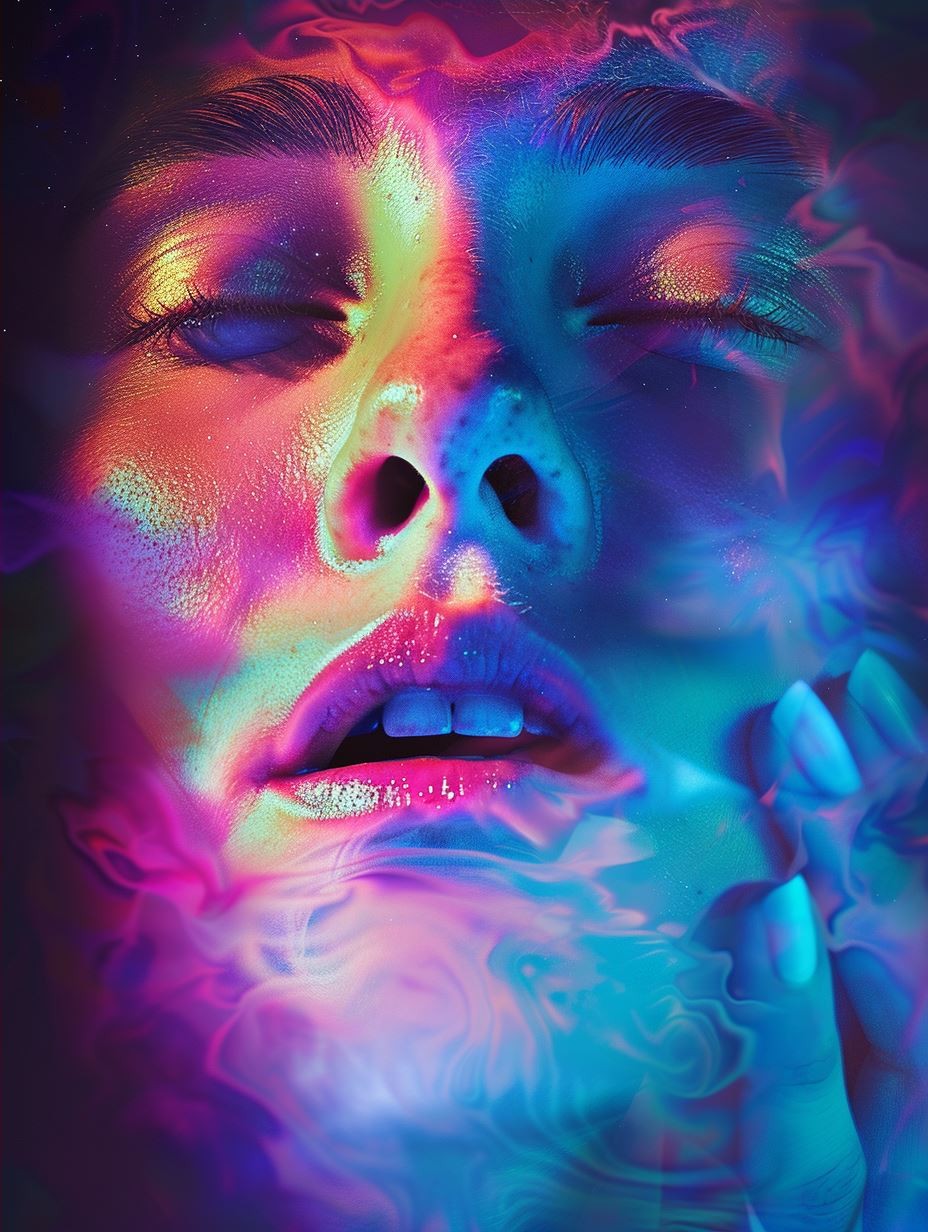 Neon Ethereal Prism Portrait - Image 4