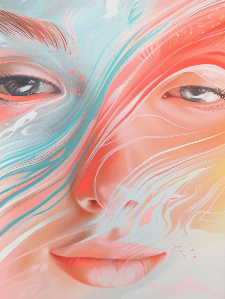 Fluid Dreams of Pastel Faces - Image 4