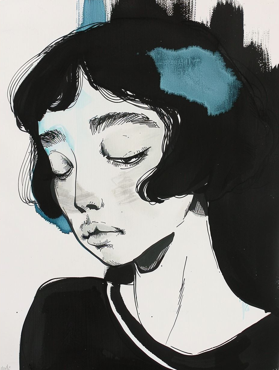 Melancholy Gazes in Ink - Image 4