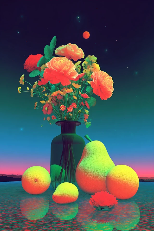 Neon Dreams Surrealist Collage - Image 3