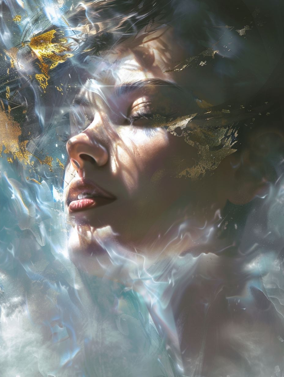 Shattered Gold Ethereal Portrait - Image 2