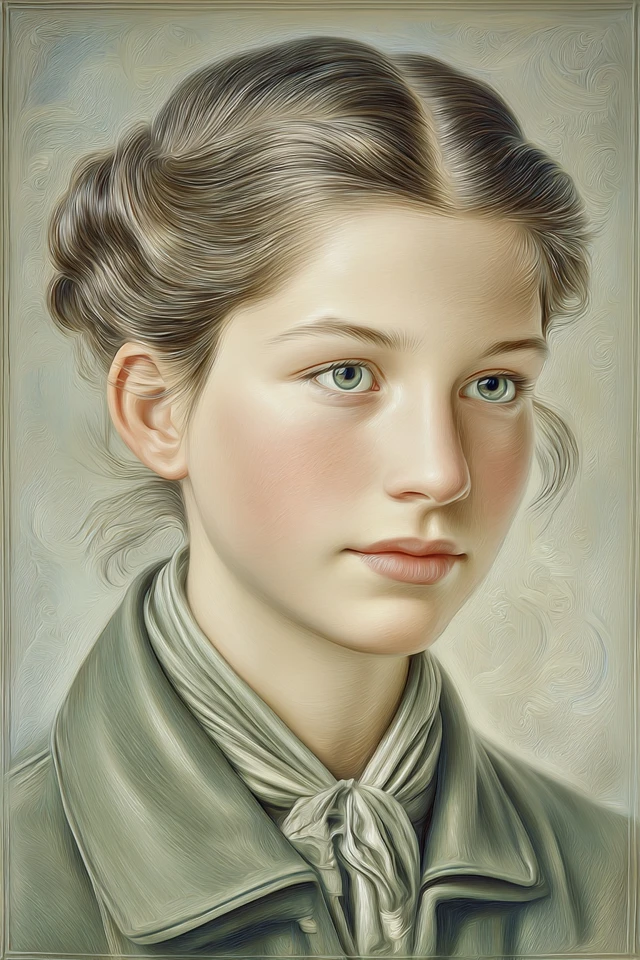 Ethereal Vintage Portrait - Image 1